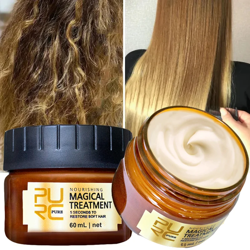 60ml PURC Magical keratin Hair Treatment Mask 5 Seconds Repairs Damage Hair Root Hair Tonic Keratin Hair & Scalp Treatment