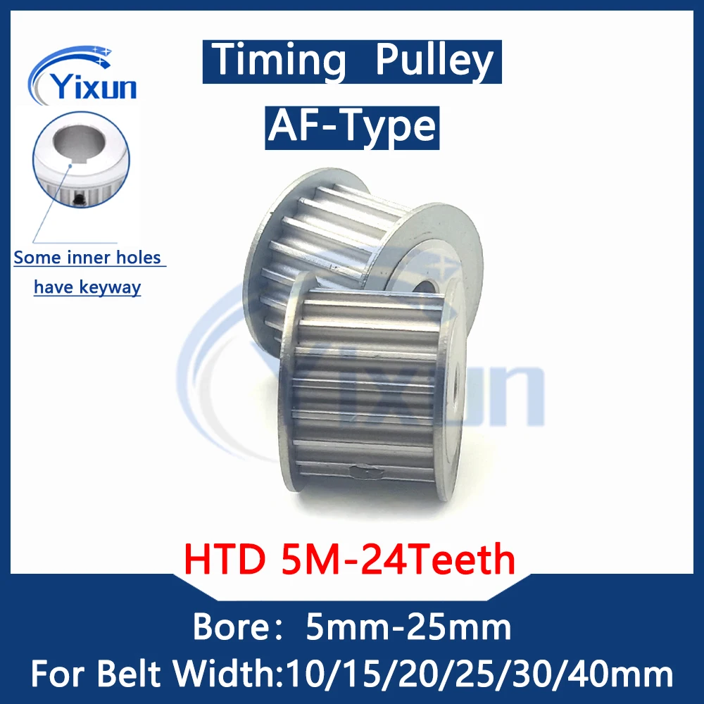 

HTD 5M Timing Pulley 24 Teeth Bore 5mm-25mm For Belt Width 10mm-40mm HTD 5M 24Teeth Keyway Synchronous Wheel 5M Drive Belt Gear