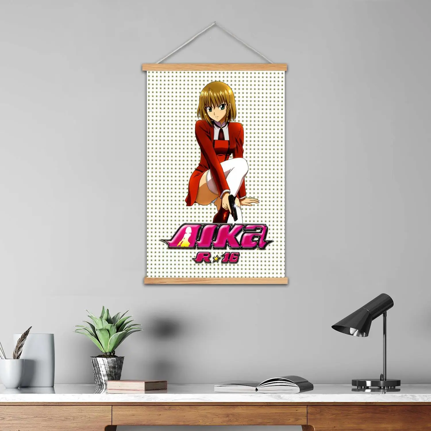 Aika مؤطرة جدار اللوحة قماش ملصق فني و جدار الفن، ديكور غرفة نوم الأسرة الحديثة، اللوحة الزخرفية