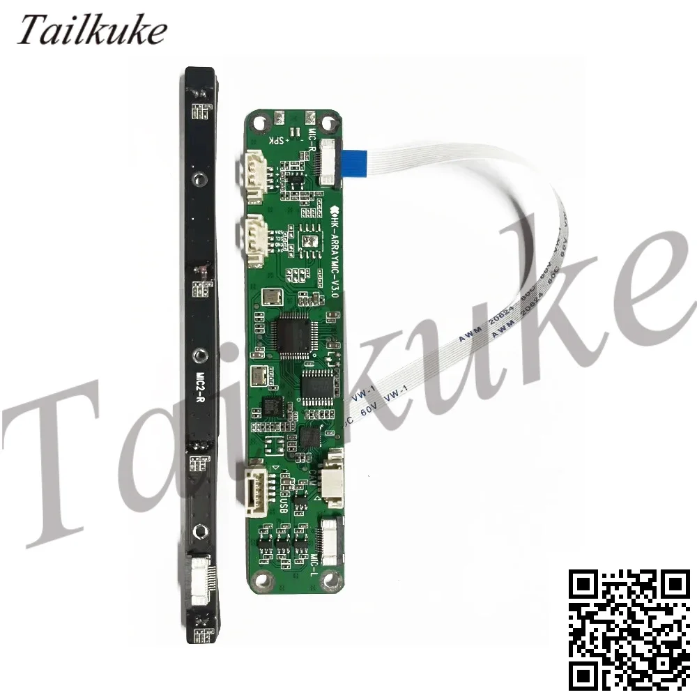 module-webinar-d'ordinateur-omnidirectionnel-a-8-rangees-6-microphones-pour-localisation-de-source-sonore-de-champ-lointain-conference-camera-usb-en-direct