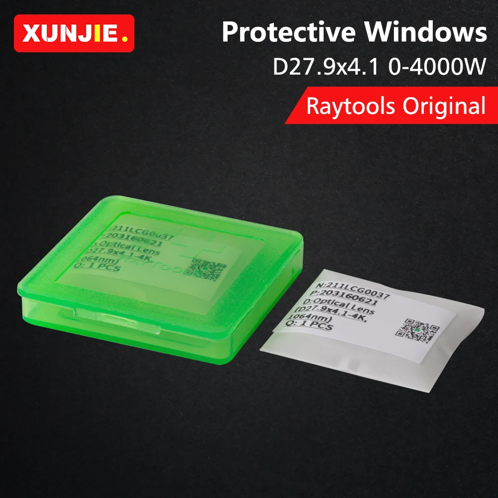 XUNJIE Raytools Original 27.9x4.1mm 211LCG0037 Protective Windows 24.9x1.5 specchietti muslimatici per Raytools testa Laser in fibra