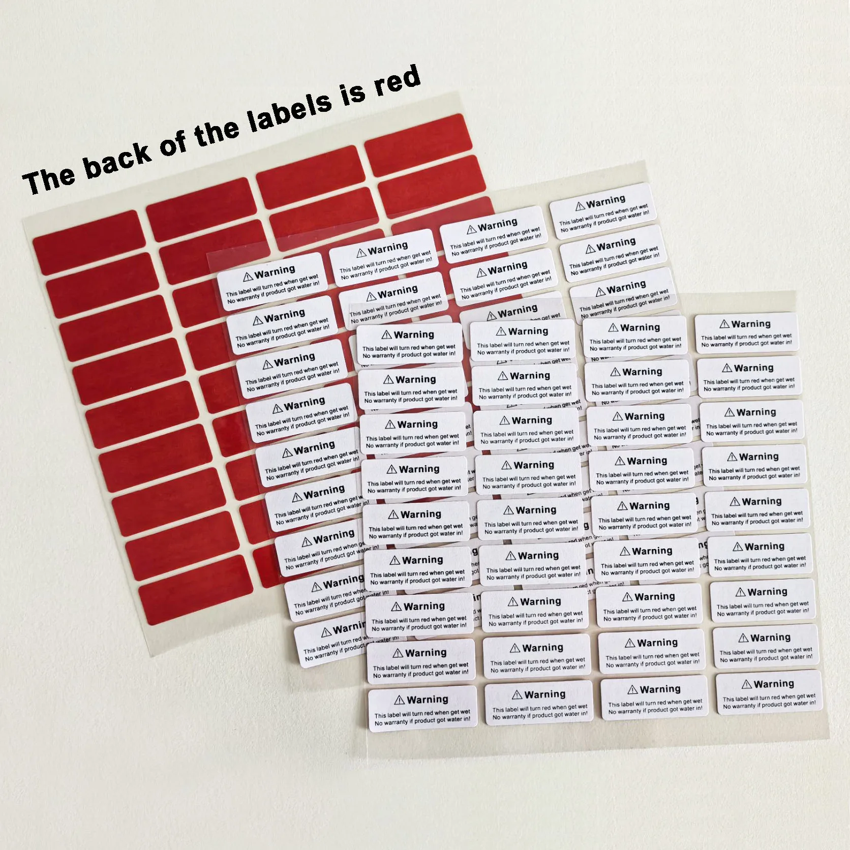 Liquid Sensor Label Water Sensitive Sticker Turn Red When Got Wet Device Potential Damage Indicator Warranty Void Instruction