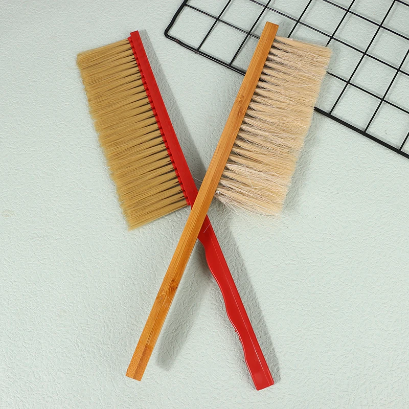 1PC New Beekeeping Tool Wood Honey Brush Wasp Bee Sweep Beekeeping Equipment One/Two Rows Of Plastic Horse Tail Hair Bee Brush