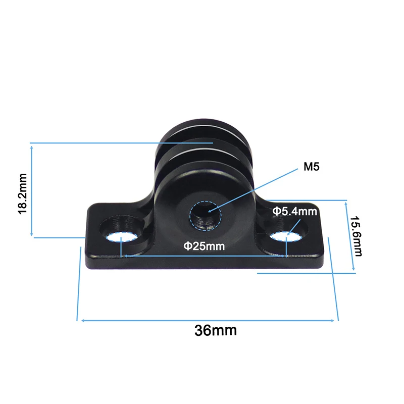 CNC Aluminum Alloy Flat Base Mount for GoPro Hero Insta360 DJI SJCAM AKASO Action Camera Motorcycle Bike Helmet Bracket Holder