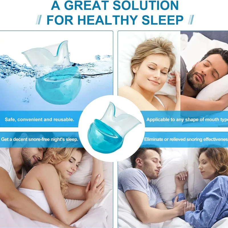 Anti Snoring Mouthpiece Tongue Retainer Silicone Tongue Cover for Mouth Anti Snoring Solution for Better Nighttime Sleeping