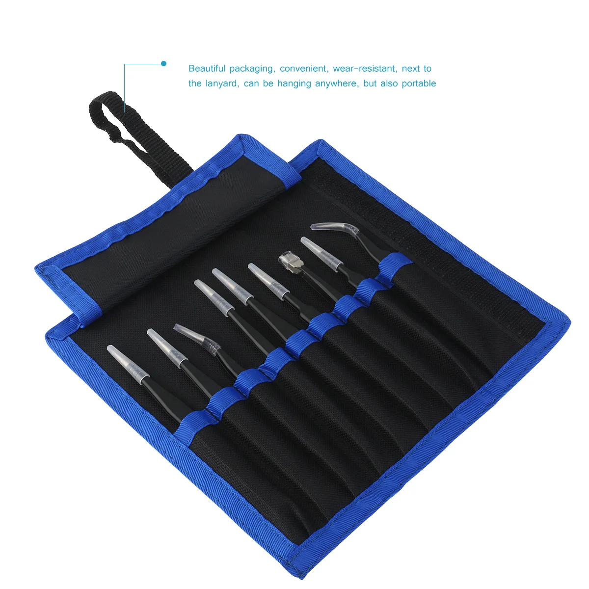 9pcs Anti-Static ESD Stainless Steel Tweezers Set Industrial Repair Tools For Electronics Repair Soldering Craft Tools
