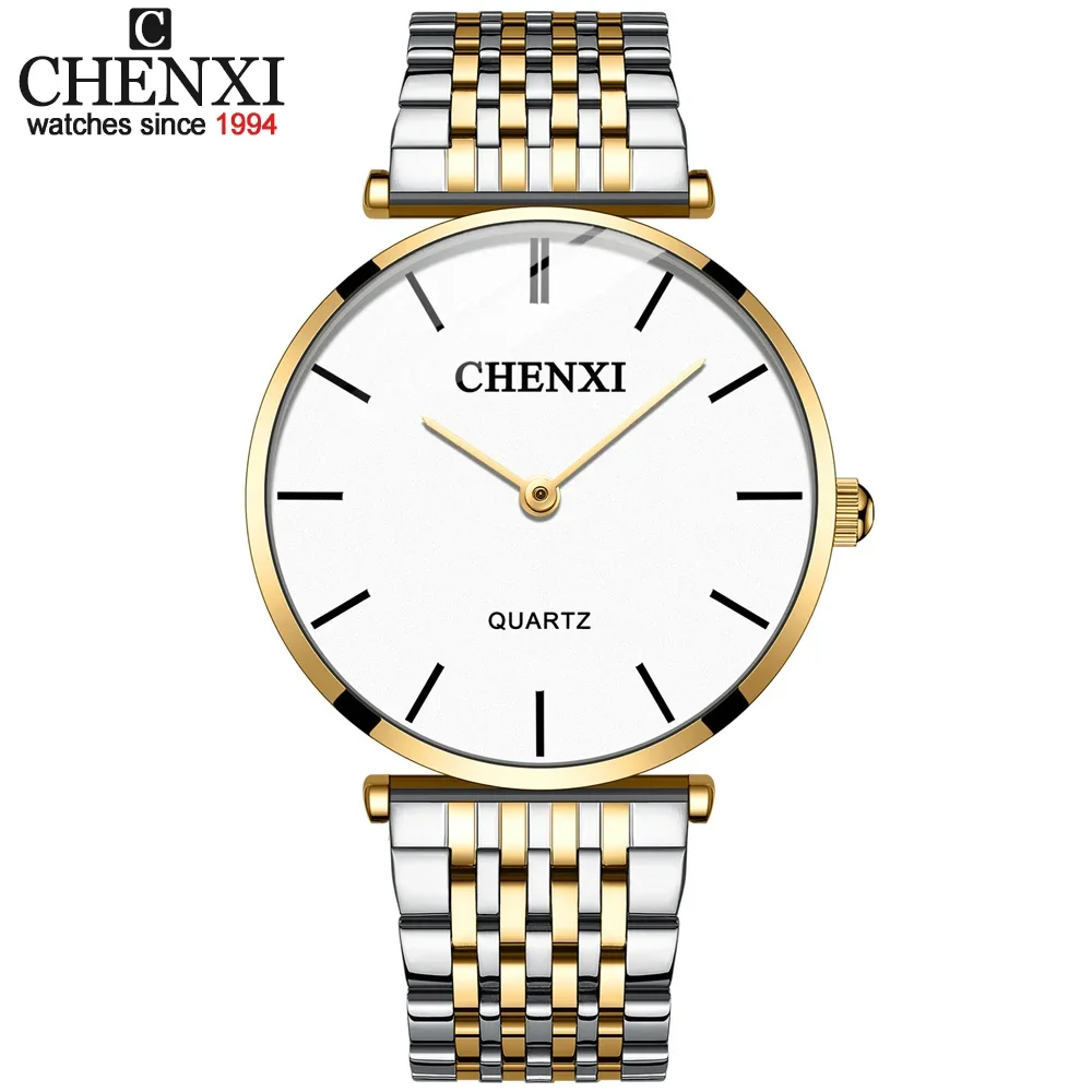 CHENXI 072A Brand Luxury Men's Watches Fashion Waterproof Quartz Wrist Watch for Men Women Stainless Steel Analog Wristwatches