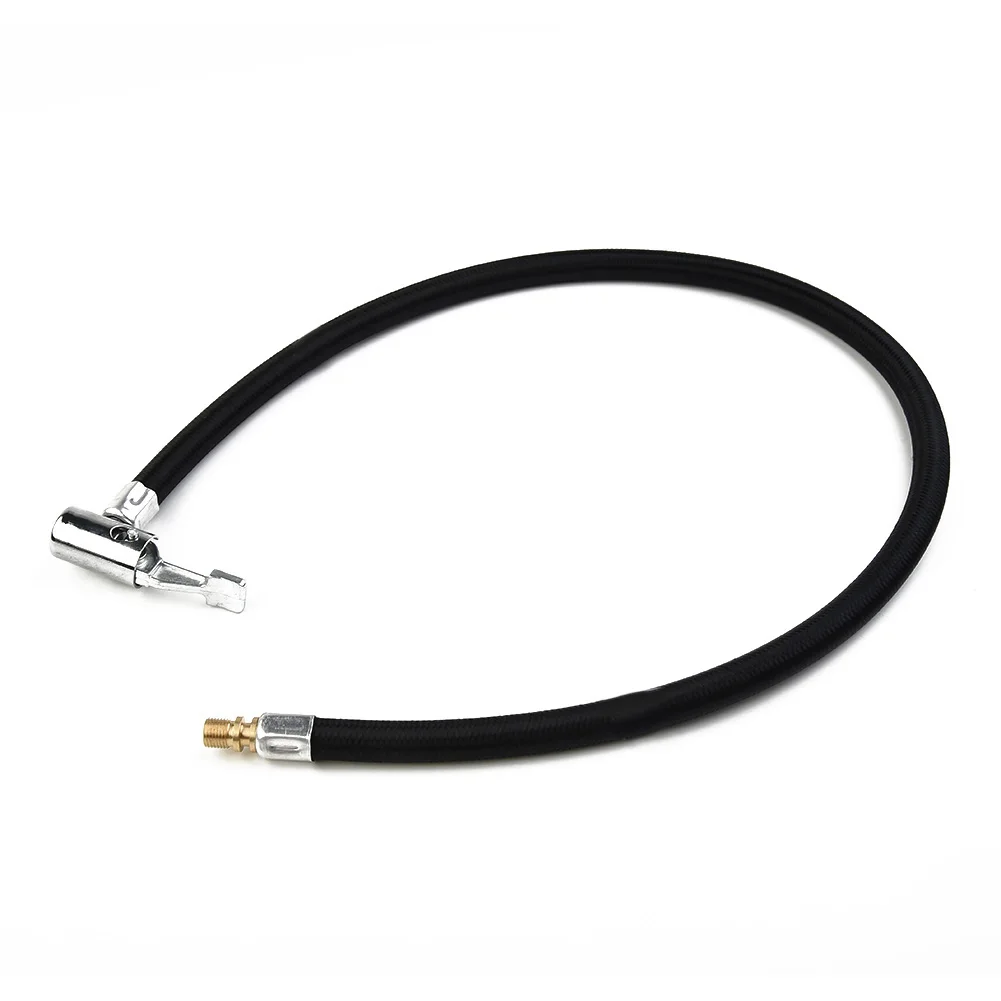 

Rubber Metal Cloth Air Inflator Hose Adapter 60cm Connect Extension Replacement Tire Accessory Black Car Chuck Pipe