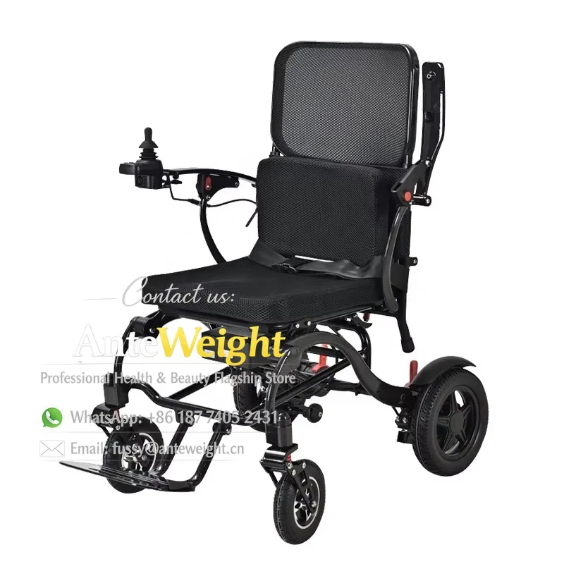 Carbon Fiber UltraLight Folding Portable Air Chair Electric Wheelchair for the Elderly Disabled Electric Foldable  Wheelchair