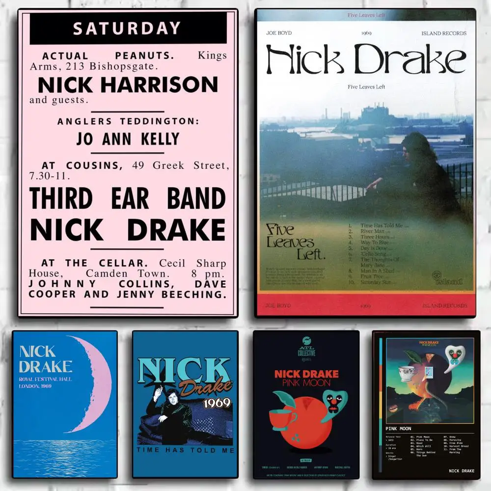 1PC Rapper N-Nick Drake Poster Modern Minimalist Wall Art Prints for Bedroom Living Room Aesthetic Contemporary Decor Gift