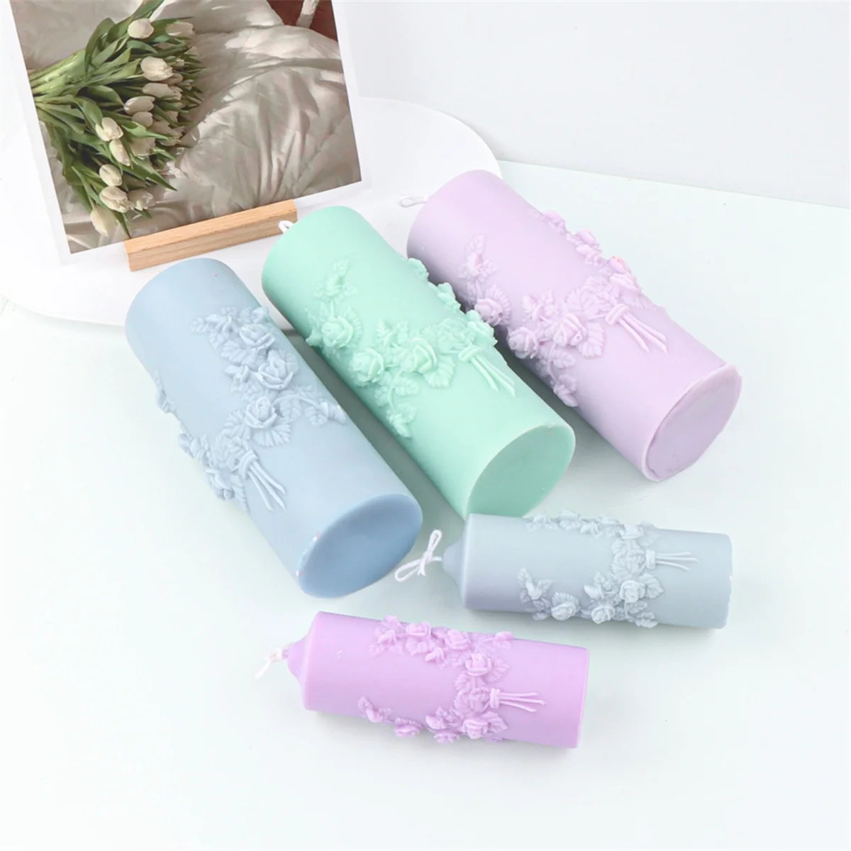 Candle Silicone Molds for Making Candles, Resins, Scented Candles, Handmade Wax Soaps,Large Rose Mould