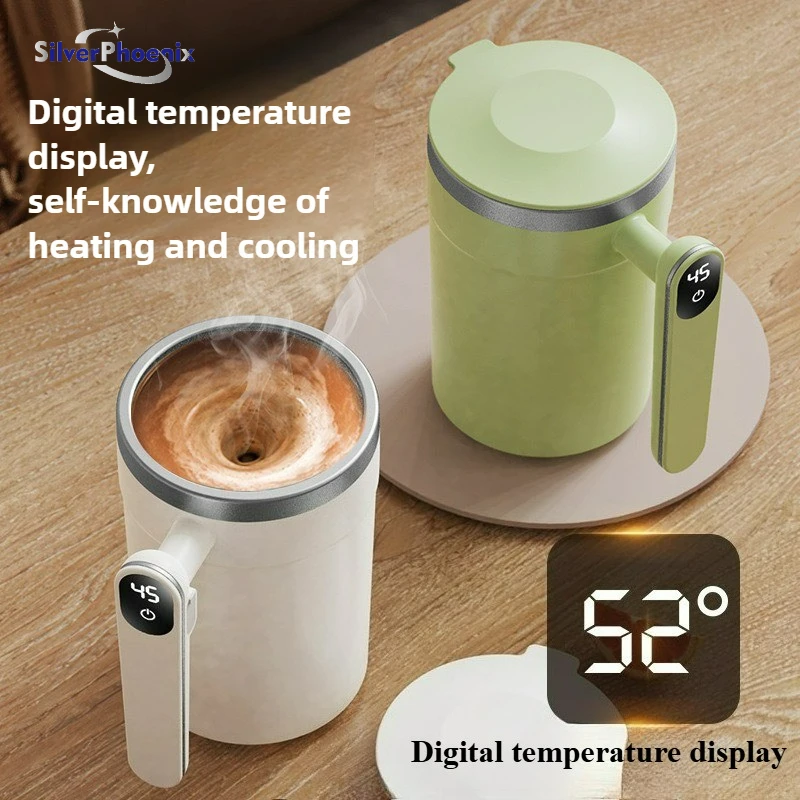 

Portable Automatic Stirring Cup Rechargeable Coffee Electric Stirring Stainless Steel Mixer Rotating Magnetic Self Stirring Mugs