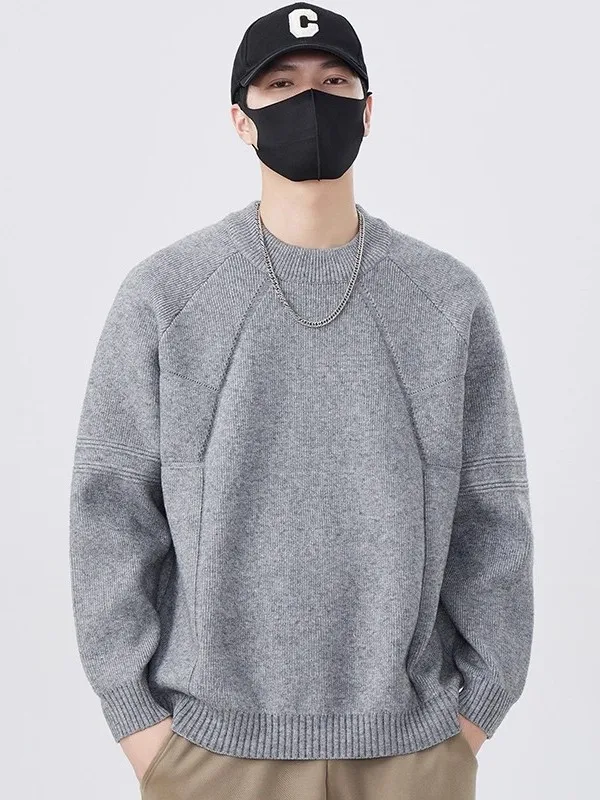 

Casual round Ne Knitted Sweater Men's Faionable Versatile Base Layer irt Spring Autumn New Sle Comfortable Polyester ...
