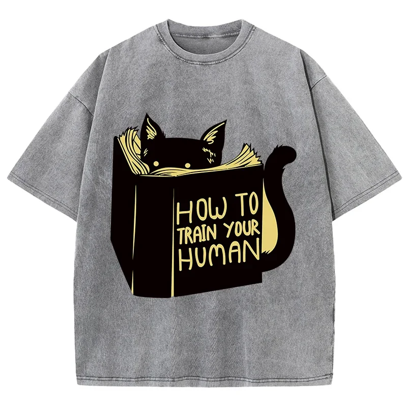 

Футболка с принтом «Умный кот для чтения», мужская и женская летняя дышащая рубашка, винтажная модная мягкая футболка с короткими рукавами
