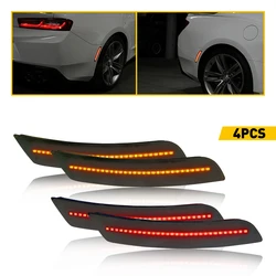 4Pcs For Chevrolet Camaro ​LS LT SS ZL1 2016 2017 2018 2019 2020 2021 Accessories Car Front Rear Bumper LED Side Marker Light
