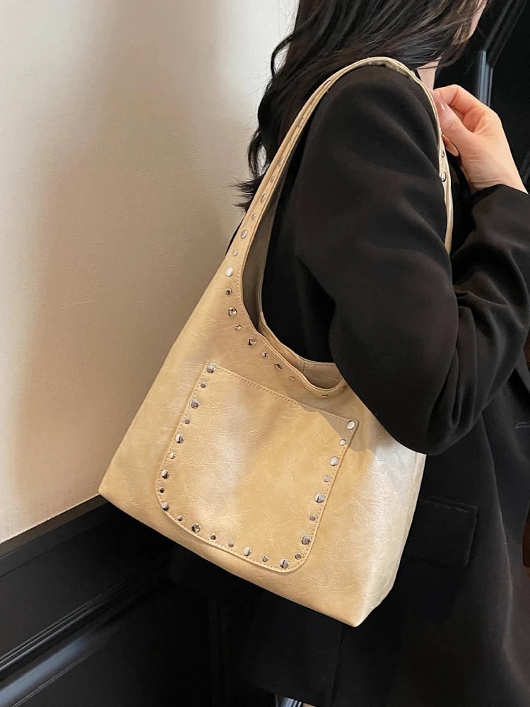 

Faionable Large Capaci Women's oulder Bag Commuter Tote Bag Soft PU Leather Casual Sle Spring Summer New Arrival