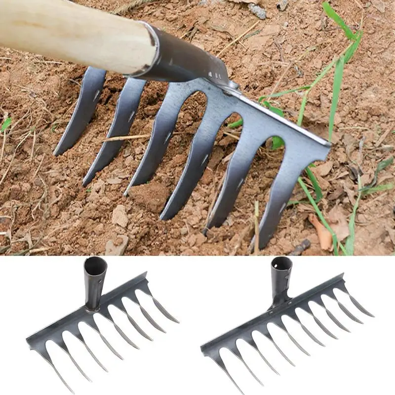 Garden Rake For Gardening Multifunctional Manual Rake For Digging Pulling Thatching Weeding Steel Puller Tool For Lawn Care