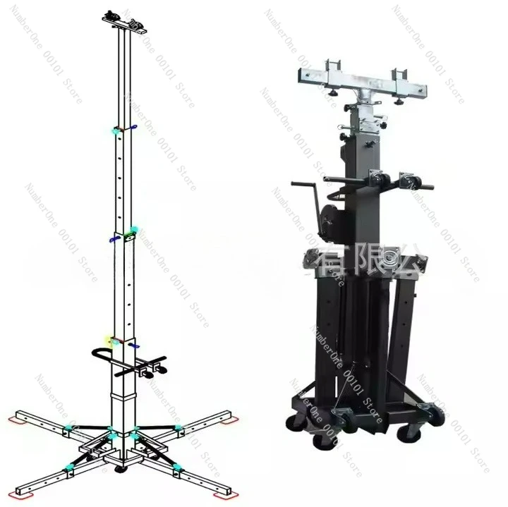 

Outdoor stage performance gourd hand crank mobile lifting frame line array speaker light stand
