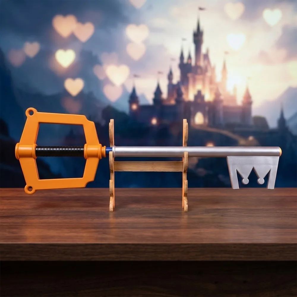 Espada Katana de Plástico Estilo Keyblade de Kingdom Hearts, 86 cm, Segura, Sin Afilar, para Colección, Exhibición y Fotografía
