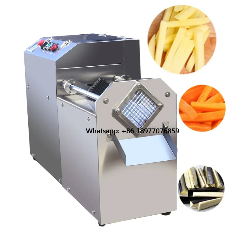 High-Accuracy Commercial Automatic Potato Wedge & French Fries Cutter 220V