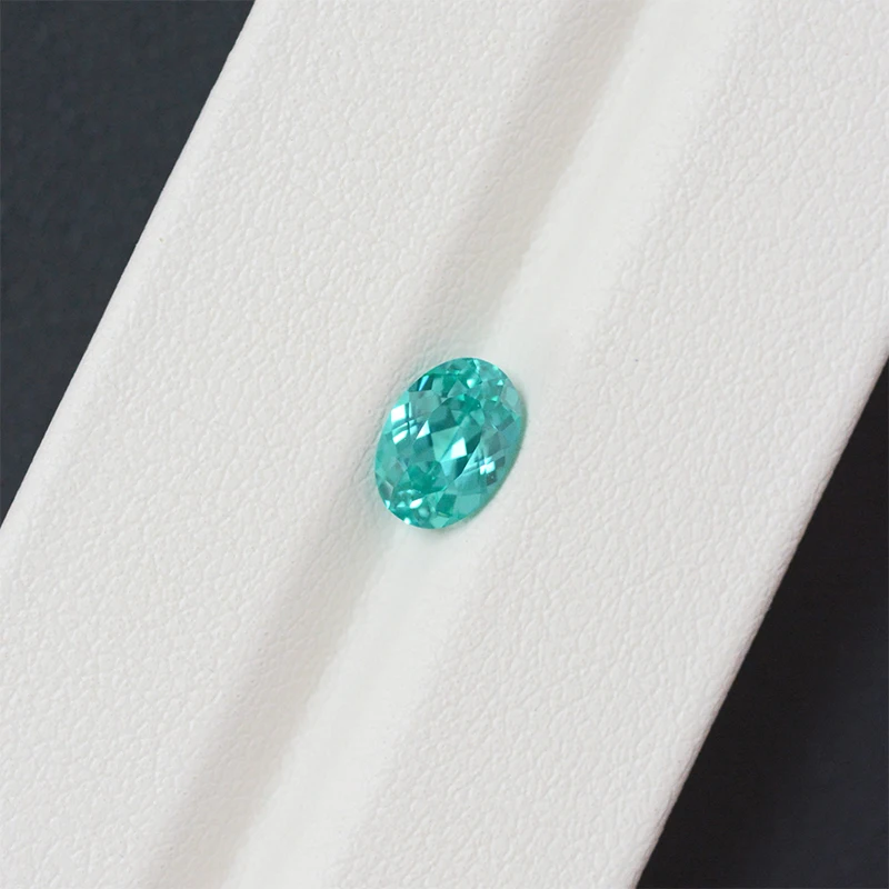 Paraiba-Labor-Saphir in Trillionenform mit VVS1-Zertifikat, Großhandelsdiamant für DIY-Anhänger, Schmuckherstellungsmaterialien, Edelstein – Detail 1