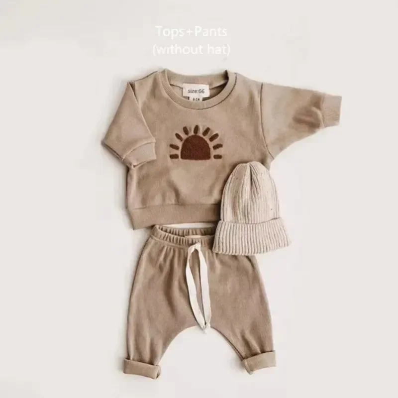 Baby Boy Girl Pattern Casual Tops+Child Loose Trousers  2pcs Suit Outfits New Spring Autumn  Fashion Kids Clothes Set Toddler