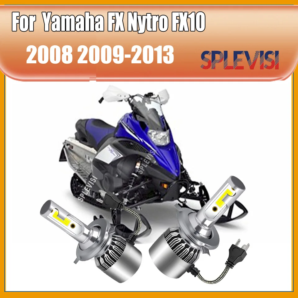 

H4 LED Headlight - ensures higher on the passenger side to illuminate road signs For Yamaha FX Nytro FX10 2008 2009 2010-2013