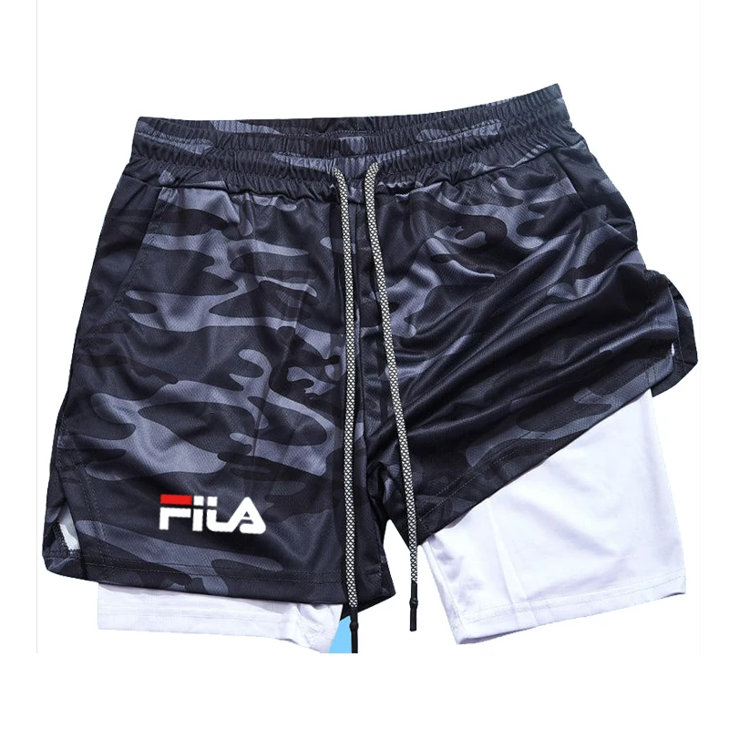 

Summer breathable casual quick drying comfortable sports shorts, men's 2026 double-layer running breathable fashion