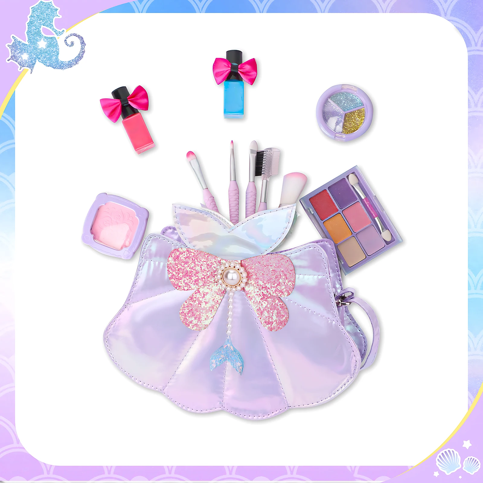 Borsa portaoggetti per bambini borsa cosmetica per trucco borsa impermeabile portatile carina con cerniere giocattoli di cancelleria borsa per