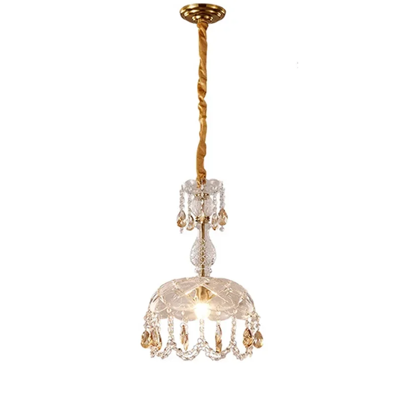 

Glass crystal chandelier retro European bed and breakfast hotel villa bedroom restaurant bar medieval chandelier