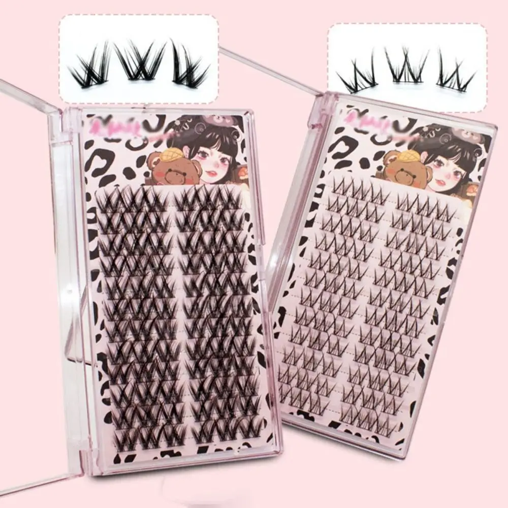 Novice Soft Sunflower False Eyelashes Natural Artificial Fibre Cluster Lashes Wispy Self-adhesive Individual Lashes Eye