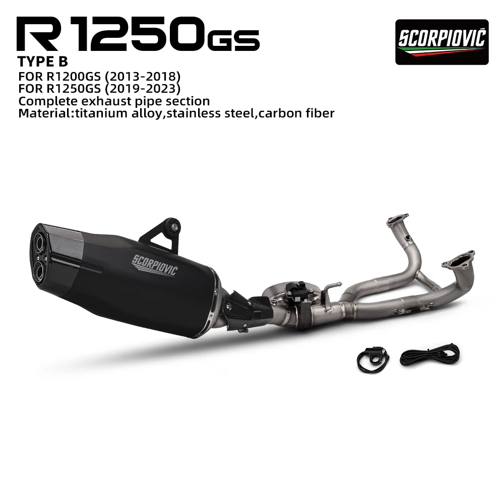 

Выхлопная труба (глушитель) для мотоциклов R1200GS, R1250GS ADV, R1250 GS Adventure, мотокросс, карбон, 2019-2023