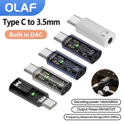 Type C to 3.5mm Earphones Audio Cable Wired Headphones Adapter USB C to 3.5mm Jack Audio AUX Cable For iPhone 15 Pro Samsung S22