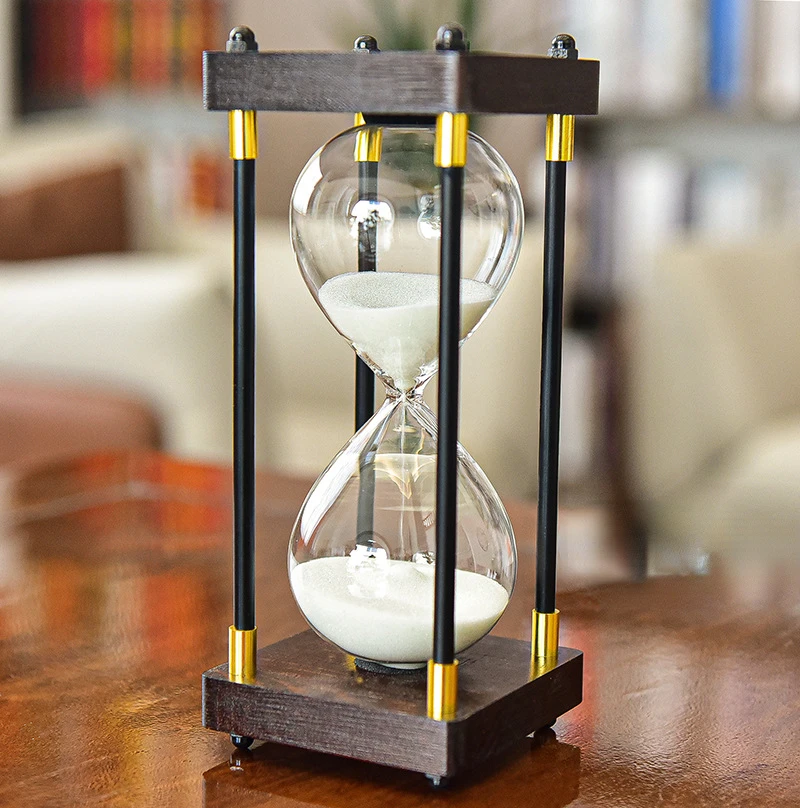 

Glass Hourglass Timer Anti-fall 30 Minutes Creative Retro Hourglass Ornament