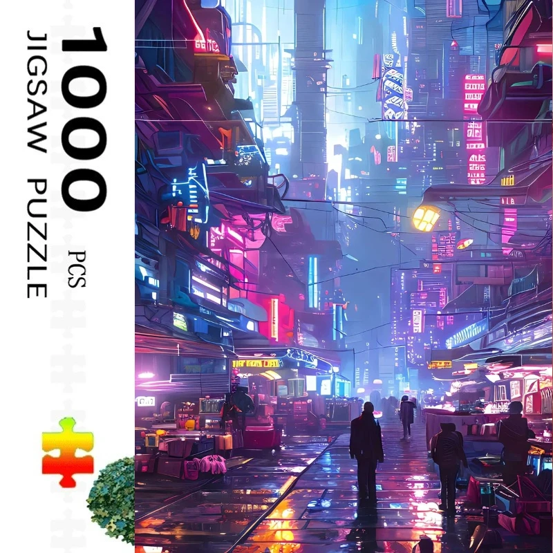

jigsaw puzzles adults Prosperous Cyberpunk City Home Puzzle Stress Relief Entertainment Toys Puzzles Christmas Gift