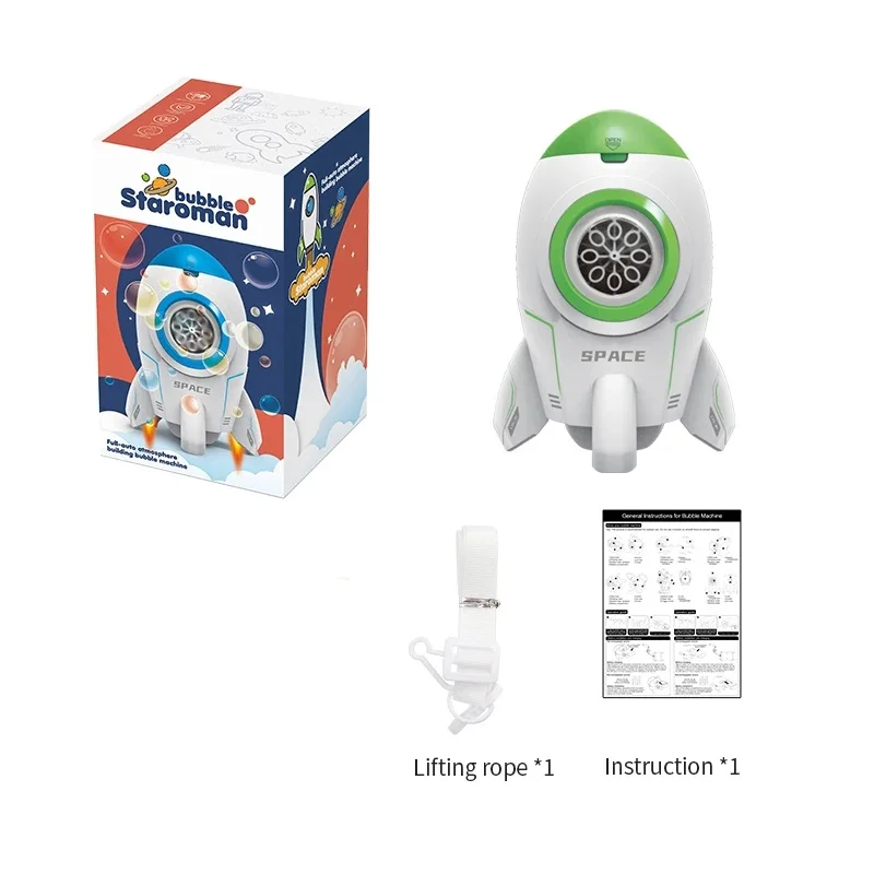 JET Rocket Bubble Machine Astronaut Bubble Gun Electric Toys for Kids Wedding Outdoor Party Toy Children's Day Birthday Gifts
