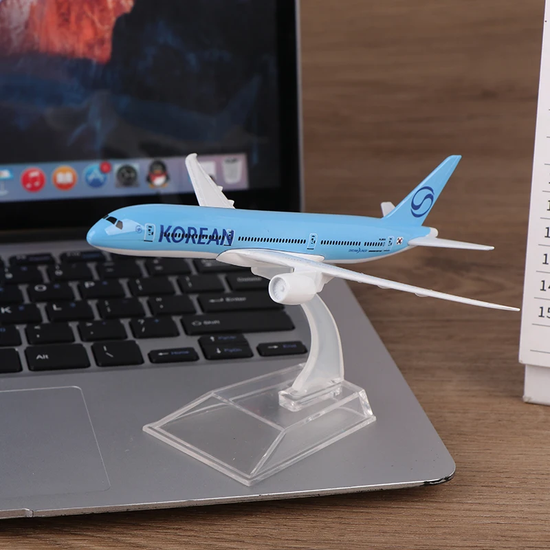 

1Set 16CM Alloy Airplane Model Korean 787 Alloy Diecast Airplane Model Toy Static Model For Collection Children Kids Gift