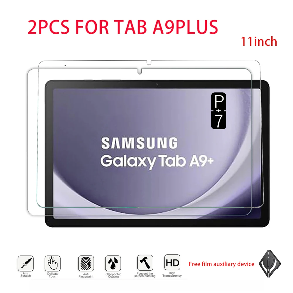 2pcs Tablet Tempered Glass Screen Protector for Samsung Galaxy Tab A11PLUS A11+ A9PLUS A9+ 11-Inch Tablet, HD,