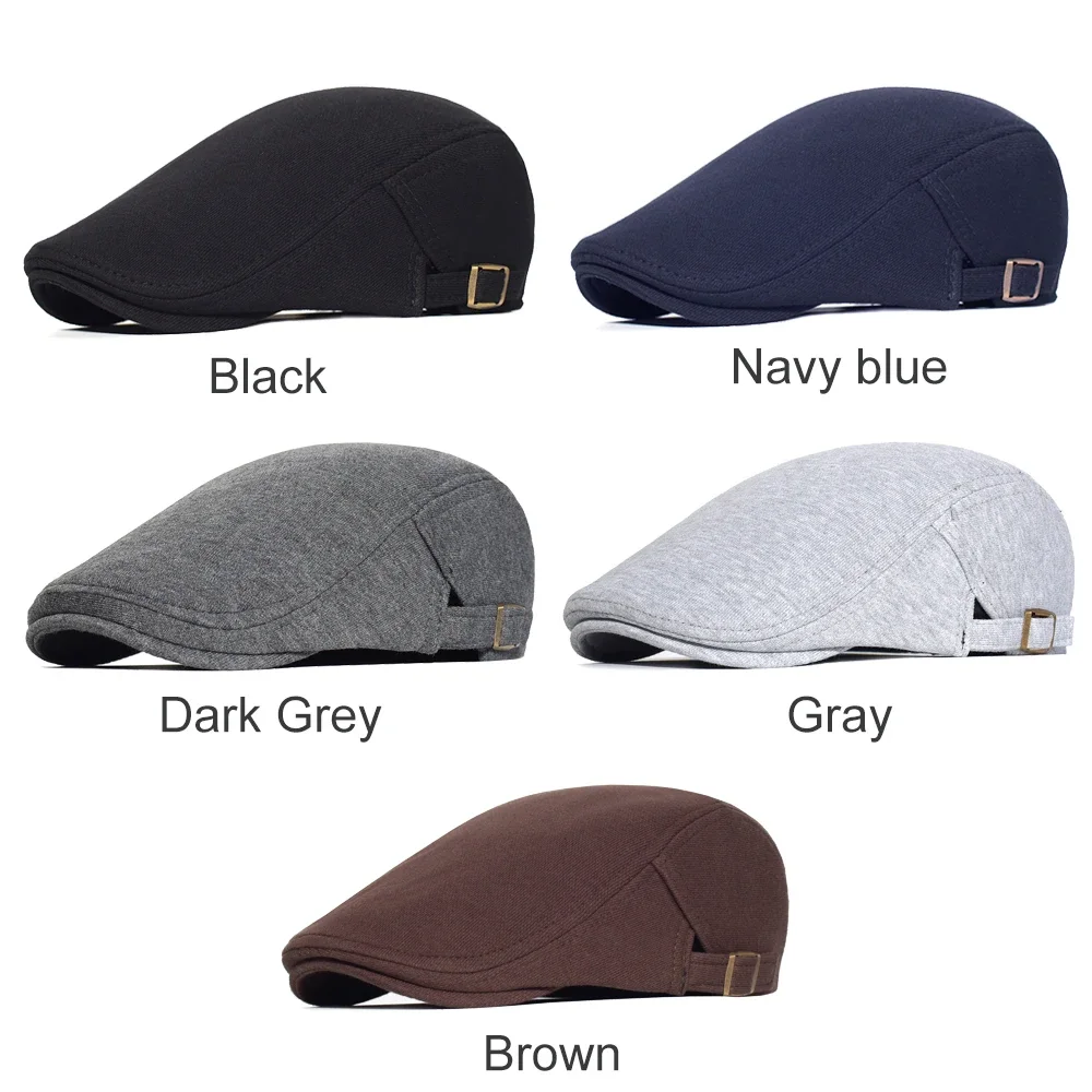 Cotton Adjustable Caps Men Woman Casual Beret Soft Solid Hat Unisex Men\'s Retro Cap Women\'s Cotton Sun Visor