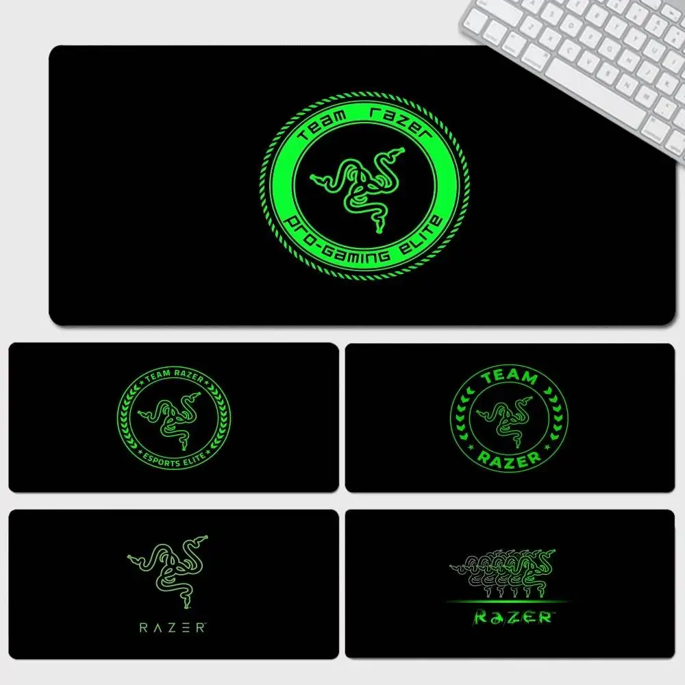 

Коврик для мыши Razer с логотипом, 80x30 см, XL, с закрытыми краями, утолщенный, увеличенный, для геймеров, для клавиатуры, ноутбука, настольный коврик для спальни девочки-подростка