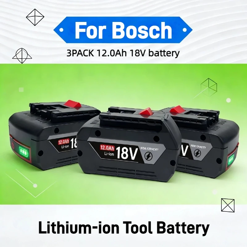 

100% Original 18V Lithium-ion battery, for BOSCH 18V Battery Pack 12.0AH Original Tool Rechargeable Battery BAT609 BAT618