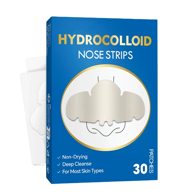 30 Uds parches para la nariz parches hidrocoloides eliminación de espinillas limpieza profunda tiras de poros para cara nariz y poros