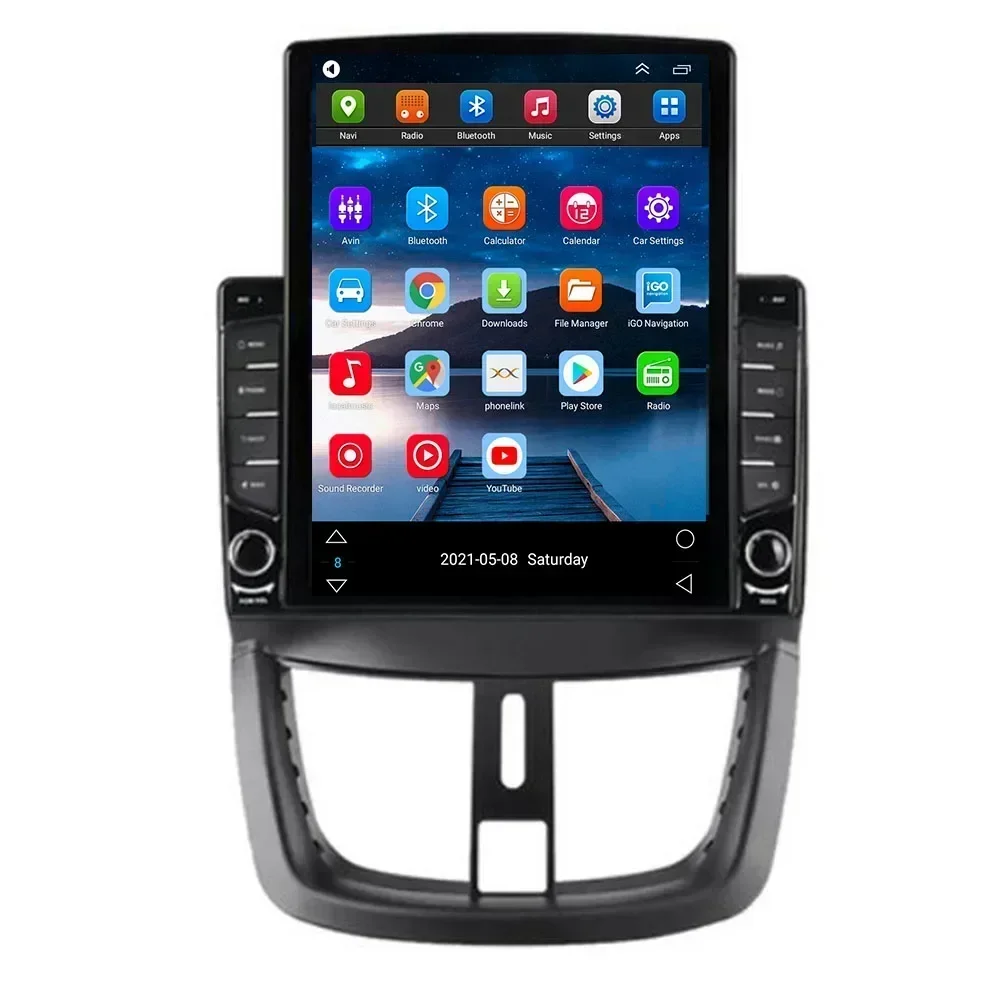 

Для Tesla Style 2 Din Android 13 Автомобильный радиоприемник для Peugeot 207 207CC 2006-2035 Мультимедийный видеоплеер GPS Стерео Carplay DSP Камера