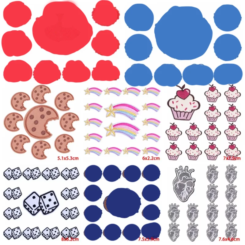 10 pcs/lot Wholesale Cartoon Patch Iron On Patches For Clothing Thermoadhesive Patches On Clothes DIY Sewing Embroidery Patch