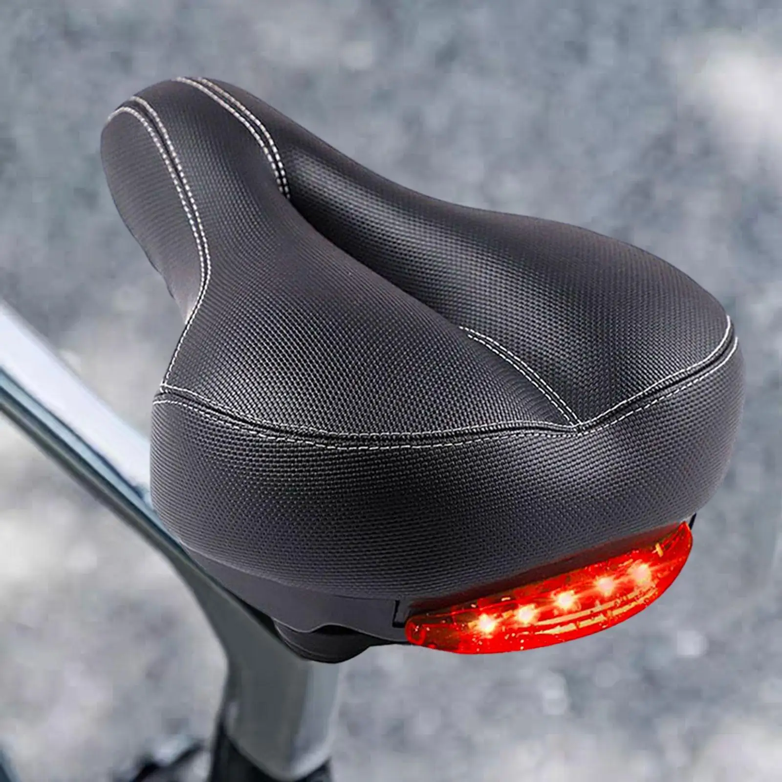 Bike Seat with 3 Modes Tail Light Shock Absorbing Universal Bicycle Saddle