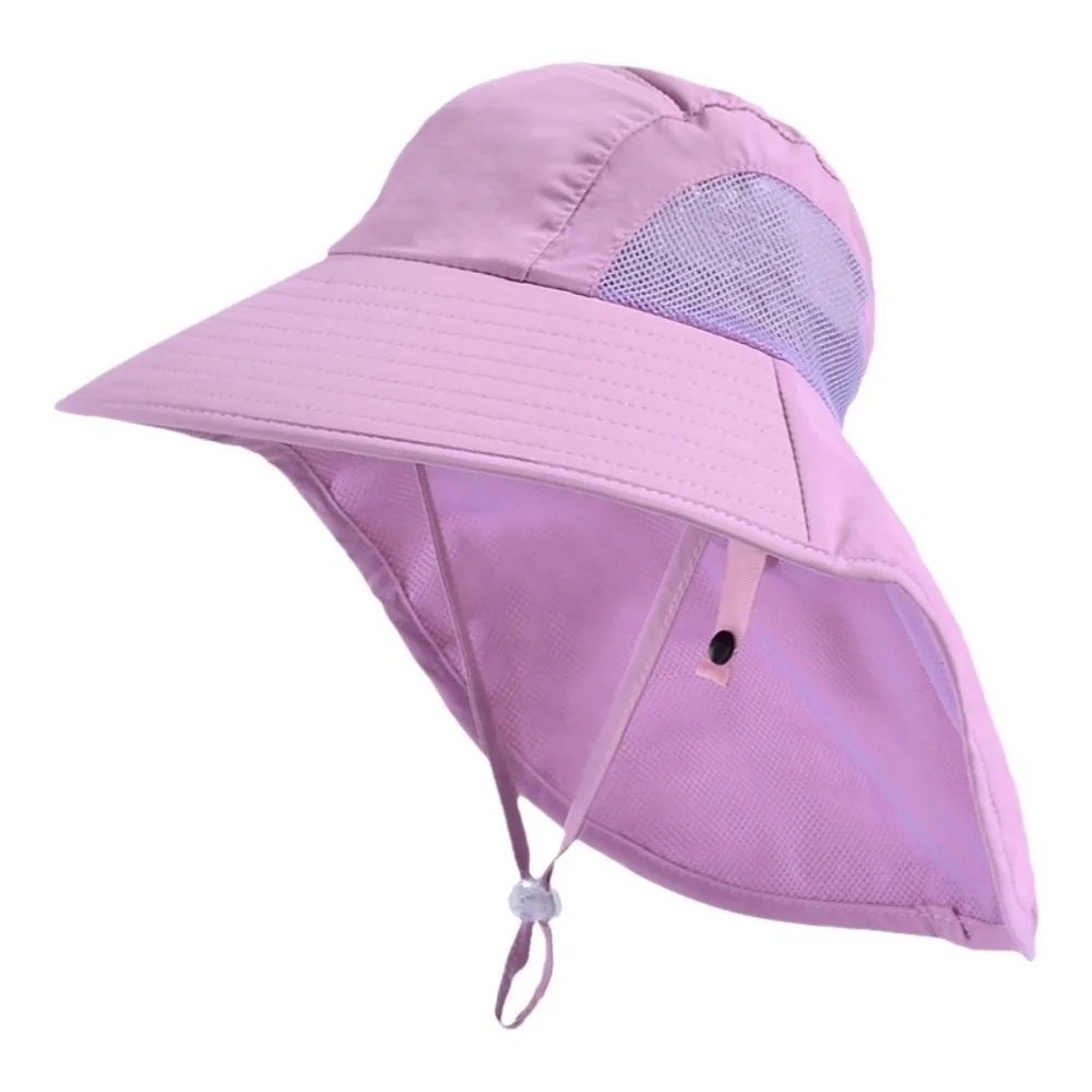 

Casual Solid Color Children Bucket Hat Fisherman Hat Wide Brim Sunscreen Cap Visor Cap Sun Protection Summer Sun Hat Beach