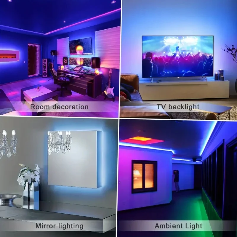 LED Light For Bedroom,With APP Control And 44key Remote Control,Can Be Timed And Changes Color Sync With APP.Length Can Be Cut