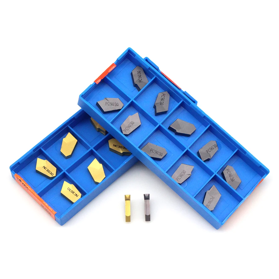 Inserção de Torneamento Resistente ao Desgaste de Liga de Carboneto Lâminas de Ranhura Ferramentas de Torno Cnc Sp200 Sp300 Sp400 Nc3020 Nc3030 Pc9030 Alta Qualidade