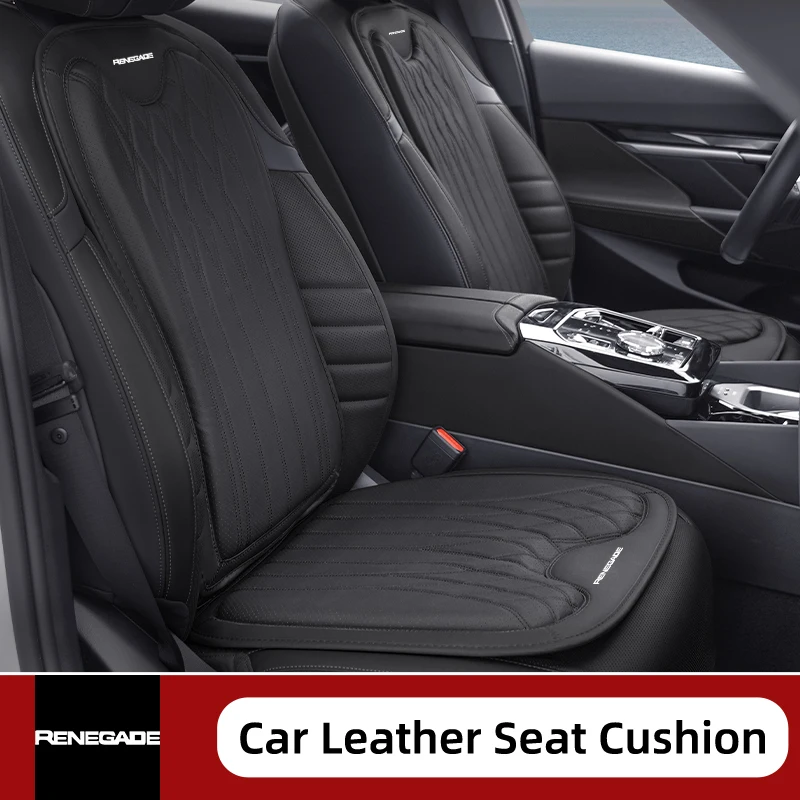 Picture 3: Leather Car Seat Cover Ice Silk Backrest Cushion Rearseat Protector Mat For Jeep Renegade Compass Grand-Cherokee Wrangler-JK Com