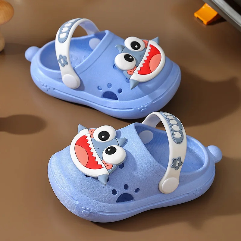 Children\'s Slippers Shark Summer Shoes Two-Styles Wear Baby Beach Bathroom Toddler Boys Girls Anti-slip Newborn Infant Sandals